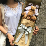 泰迪小熊公仔花束创意礼盒毕业季首选情人节送女朋友闺蜜生日礼物