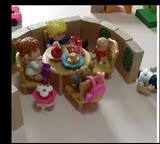 正版散货 森林家族 仿真家具模型-食玩 过家家玩具-餐桌椅子