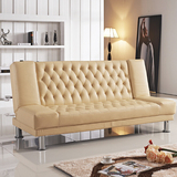 多功能可折叠沙发床1.2米双人宜家实木简约皮艺双人小户型沙发床