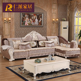 欧式布艺沙发客厅组合实木雕花转角简欧布艺沙发大小户型法式家具