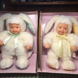 独家古董娃娃ANNE GEDDES baby Dolls收藏 迷你肥兔宝宝