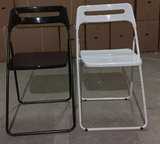 折叠椅 塑料折叠靠背椅 折叠凳 折椅 折凳 黑/白