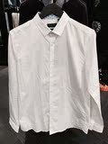 SELECTED/思莱德专柜代购白色纯棉印花男士长袖衬衫415105045