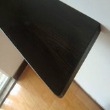 美式碳黑实木隔板壁挂置物架一字搁板电视墙装饰机顶盒架层板书架