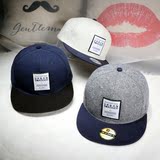 2016新款韩国贴布嘻哈帽子平沿帽男女时尚夏季鸭舌帽逛街棒球帽潮