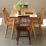 美式经典实木家具餐桌书桌简约宜家餐桌椅组合现代个性创意餐书桌