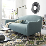 北欧小户型现代单双三人布艺沙发简易客厅卧室家具沙发椅