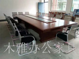 南宁办公家具实木贴皮油漆会议桌大型会议桌会客桌商务开会桌定制