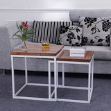 创意 实木正方形小茶几 沙发边几 卧室角几 简约小方桌阳台咖啡桌