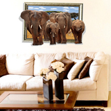 3d大象立体感墙贴客厅卧室沙发电视背景墙壁装饰贴画个性创意贴纸