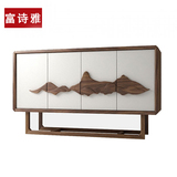 新中式古典实木装饰柜 热卖门厅现代东方玄关台 设计师餐边柜家具