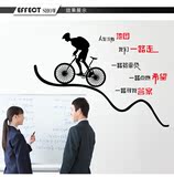 平面墙贴纸办公室励志自行车骑行户外运动企业文化 人生没有地图