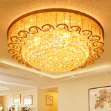 圆形水晶灯客厅灯水晶吸顶灯LED现代欧式大气卧室灯餐厅灯饰灯具