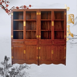 明清古典红木家具书橱非洲花梨木素面书柜储物柜中式仿古实木书架