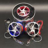 博那罗蒂 汽车改装铝合金仿真轮毂钥匙扣后视镜挂件 汽车钥匙扣