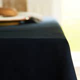 风物札记 美式气质纯黑色 西餐厅咖啡厅 家用 全棉麻台布盖布桌布