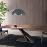 美式铁艺餐桌书桌会议桌 创意设计师办公桌电脑桌实木餐桌椅组合