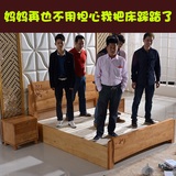 高档实木床1.8米 1.5 1.2m 橡木床 高箱储物婚床 中式双人实木床