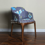 美式新古典餐椅书椅 后现代餐椅 欧式实木简约化妆椅咖啡厅餐椅