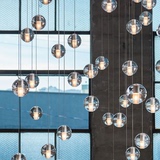 美式水晶球吊灯现代简约客厅餐厅酒店现代简约创意吊灯流星雨吊灯