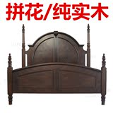 美式新古典家具定制新维多利亚柱式床全纯实木双人床1.8米四矮柱