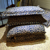 全棉四件套潮流性感豹纹床单纯色简约被套纯棉1.5m1.8米床上用品