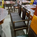 简约复古铁艺水管软包餐桌休闲酒吧西餐厅咖啡厅卡座沙发桌椅组合