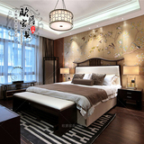 新中式实木双人床现代新款中国风卧室家具酒店宾馆客房1.8米2米床