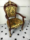 特价实木雕花餐椅定做酒店软包扶手布艺靠背洽谈椅欧式椅