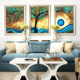 现代客厅装饰画抽象画沙发背景墙三联画卧室床头艺术壁画餐厅挂画