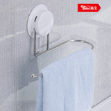 厨房毛巾抹布挂架厕所毛巾架 吸盘毛巾杆 单杆创意可挂面巾擦手巾
