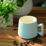 创意咖啡杯手工马克杯子带盖勺情侣水杯欧式早餐杯简约陶瓷牛奶杯