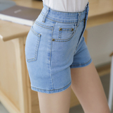 【天天特价】韩国高腰牛仔短裤女夏季mm显瘦弹力修身热裤子薄款潮