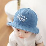婴儿帽子夏6-12个月宝宝帽子韩国风尚渔夫帽夏沙滩遮阳盆帽1-2岁