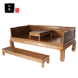 明清仿古中式家具实木榆木罗汉床茶几组合三件套罗汉榻沙发床