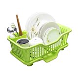 环保无毒无味大号洗碗沥水架 家用3件套碗碟筷勺子控水碗篮收纳筐