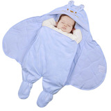 婴儿抱被纯棉春秋冬季加厚包被新生儿抱毯宝宝外出分腿睡袋两用品