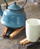 zakka实木隔热垫防烫锅垫餐桌盘碗垫创意咖啡杯垫原木手工茶壶架