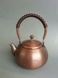 单壶纯铜养生茶壶 铜壶 纯手工大容量纯紫煮水养生壶  日式茶壶