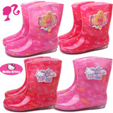 儿童雨鞋 女童学生雨鞋雨靴 芭比 凯蒂猫 短筒水晶雨靴 水鞋新品