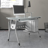 钢化玻璃电脑桌台式简约现代办公桌家用写字台桌子简易卧室书桌