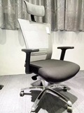 D003：白色网布透气高靠背经理办公椅多功能升降滑轮转椅深圳办公