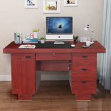 家用书桌办公桌 简易台式电脑桌带锁带抽屉 现代简约烤漆写字台