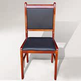 特价简约实木办公椅电脑椅黑色皮革椅子家用餐椅靠背椅麻将桌椅