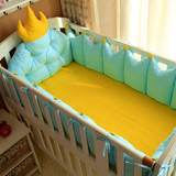 ins爆款皇冠造型床头靠垫靠枕婴儿床围纯棉宝宝床上用品无荧光剂