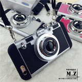 女款创意照相机苹果6s手机壳5.5挂绳iphone6plus硅胶防摔保护套六
