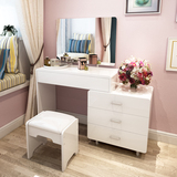 梳妆台卧室 现代简约 小户型时尚化妆台 烤漆梳妆桌子 可伸缩家具