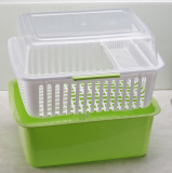 大号厨房沥水碗架带盖塑料碗柜碗碟架滴水碗盘架碗筷收纳盒置物架