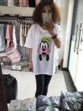 韩版休闲2016夏季新款短袖莫代尔棉女装T恤印花图案