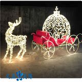 户外大型中秋节灯光节鹿拉车骏马亮化造型气氛装饰布置圣诞节美陈